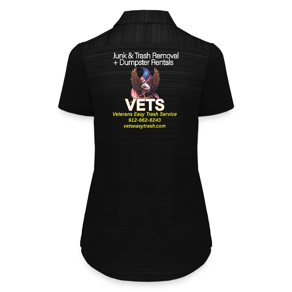 VETS Savannah Womens Sports Polo - black