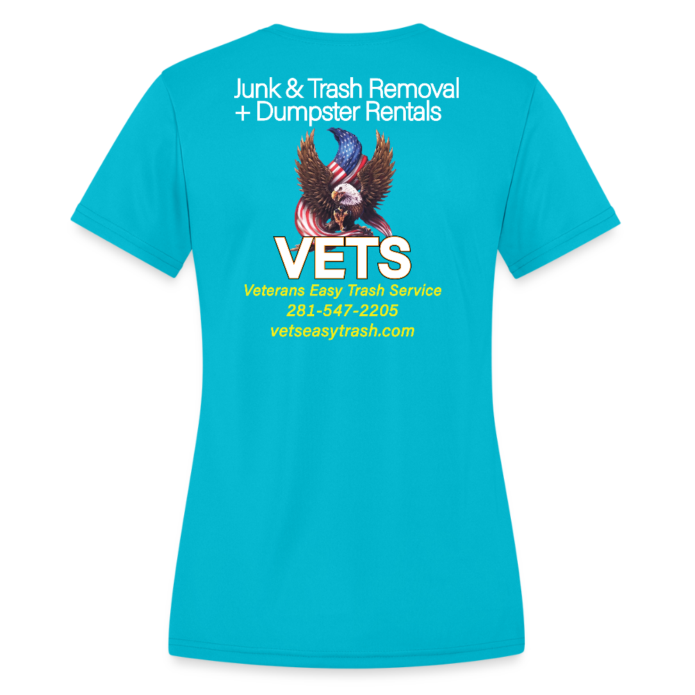VETS Houston Women's Performance T - turquoise