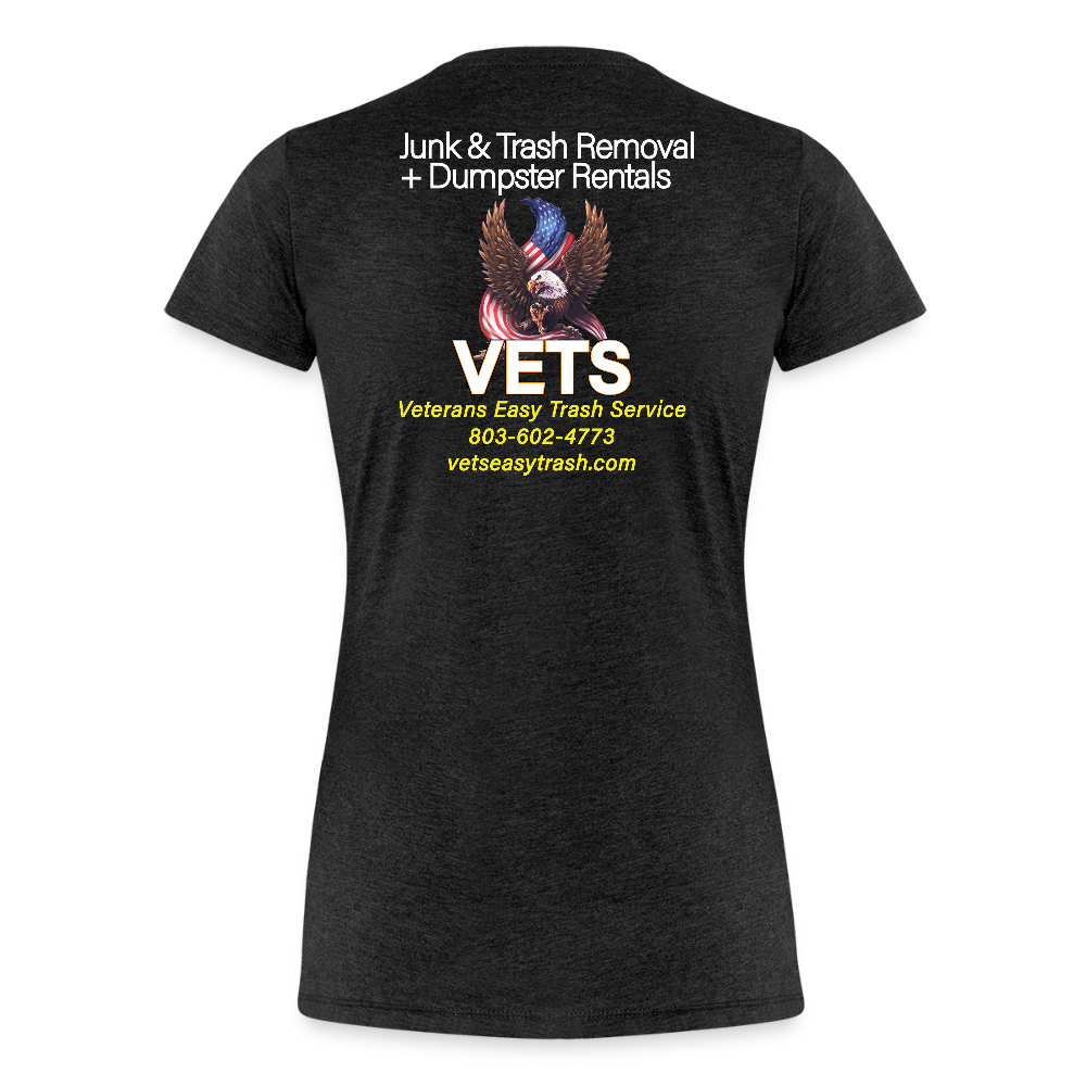 VETS Columbia Womens Cotton T-shirt - charcoal grey