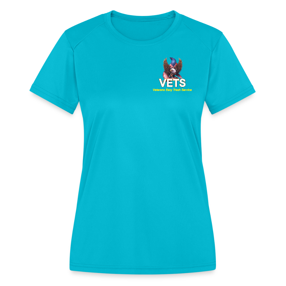 VETS Columbia Women's Performance T - turquoise