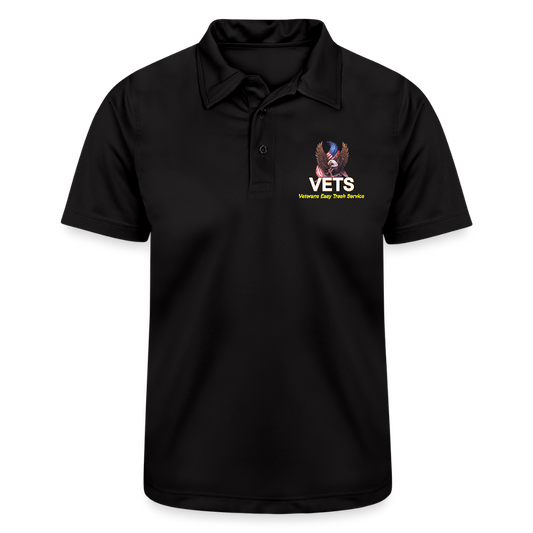 VETS Polo Shirt Athletic- No Back Graphics - black