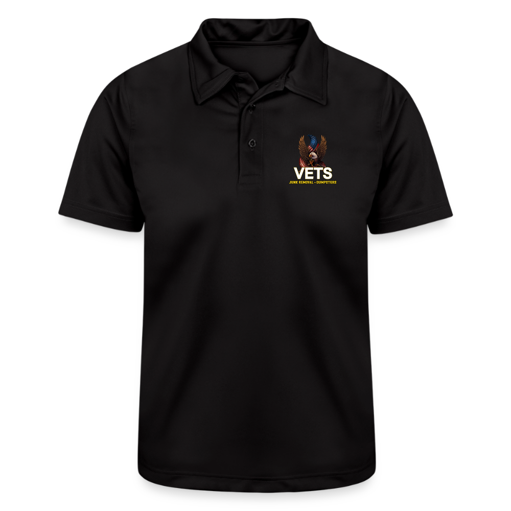 VETS Polo Shirt Athletic- No Back Graphics - black