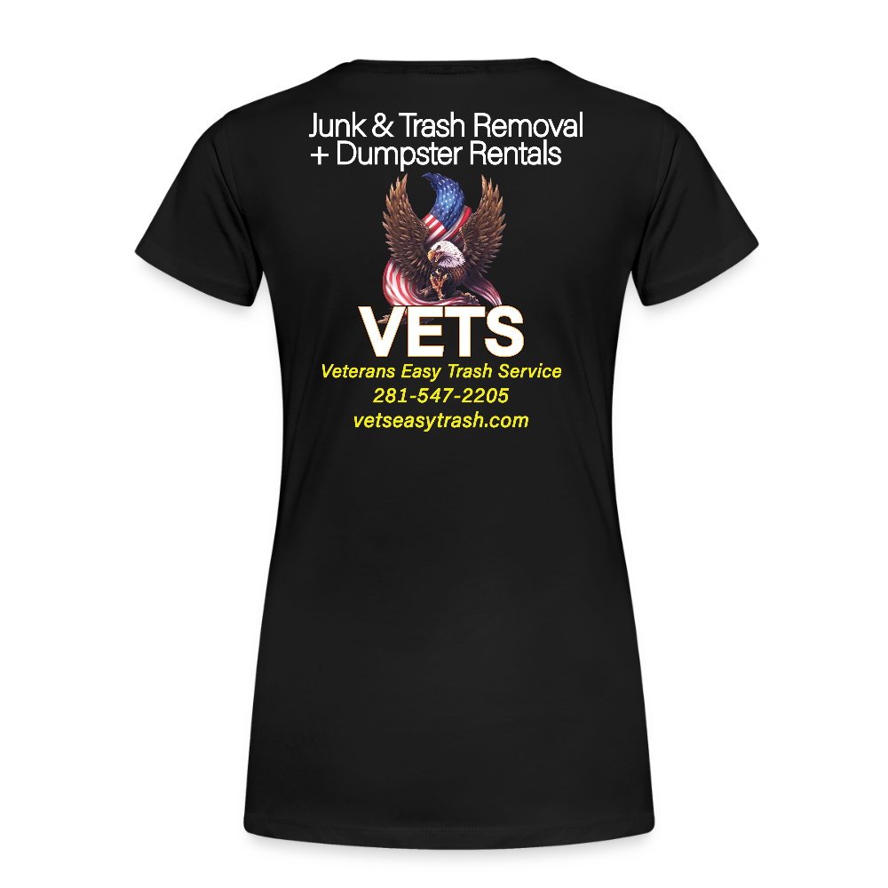 VETS Houston Womens Cotton T-shirt - black