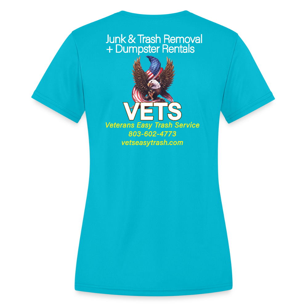 VETS Columbia Women's Performance T - turquoise
