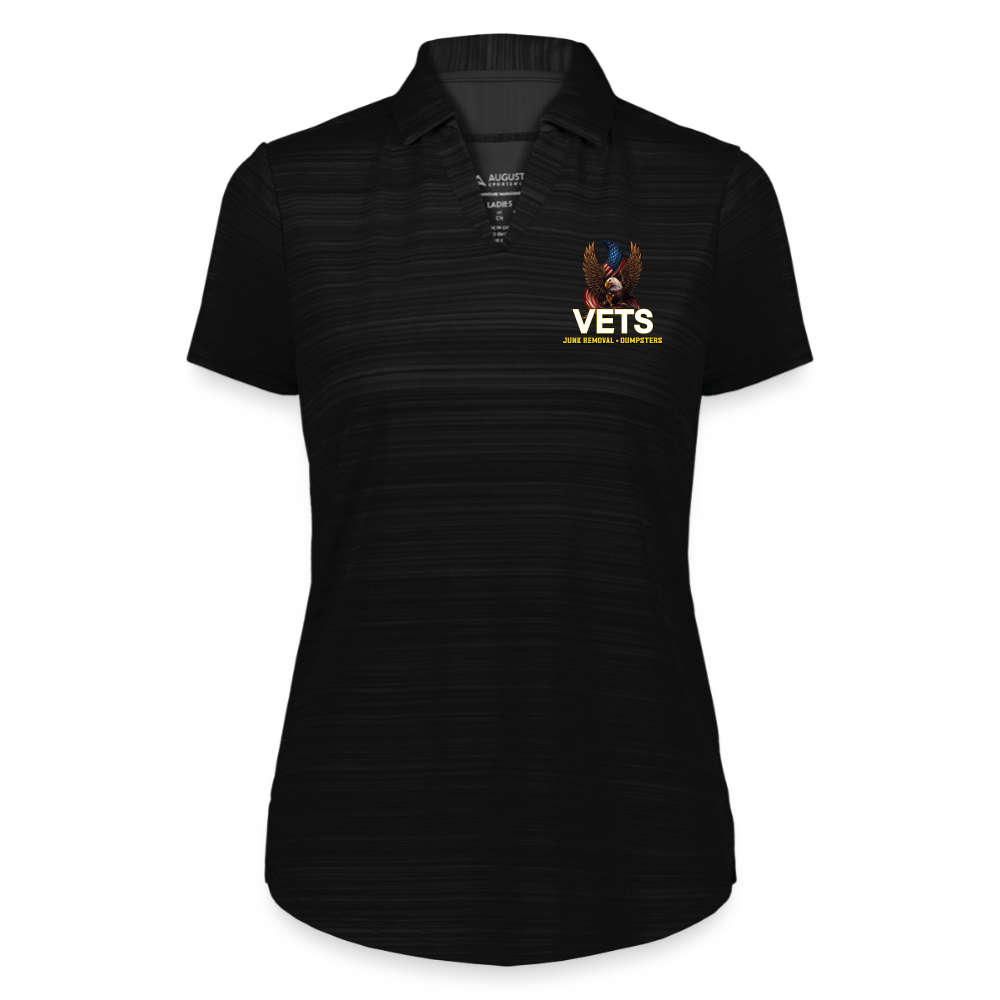 VETS Womens Sports Polo (No Back) - black