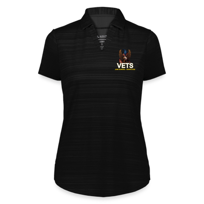 VETS Womens Sports Polo (No Back) - black