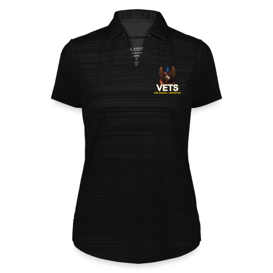 VETS Womens Sports Polo (No Back) - black