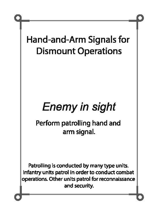 Military Hand and Arm Signals Flashcards | TC 3-21.60