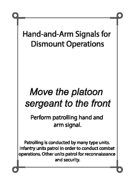 Military Hand and Arm Signals Flashcards | TC 3-21.60